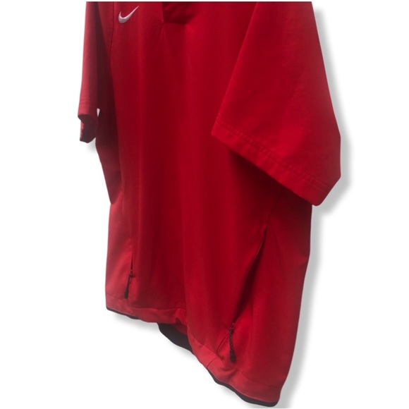 NWOT Nike Men's Size Small Red Baseball Batting Warm Up Pullover Shirt - Picture 10 of 13